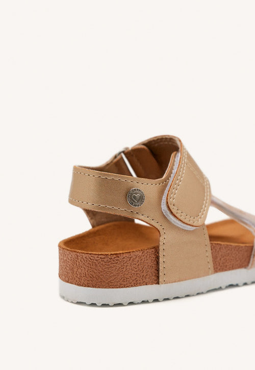 CHANCLAS DE SUELA BIO DORADAS CON GLITTER PARA NIÑA Y NIÑO ANGWING