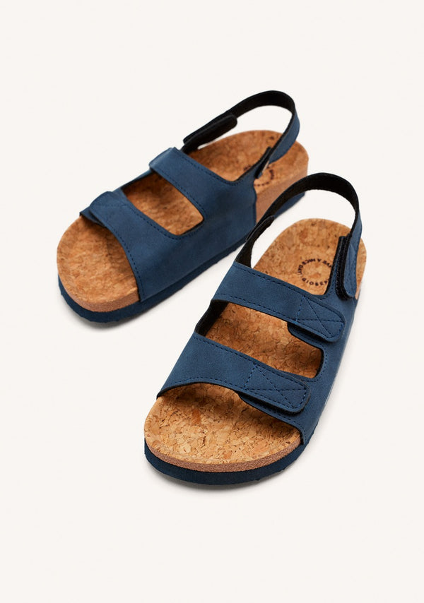 BLUE NAVY BIO SOLE SANDALS WITH ADJUSTABLE CLOSURES FOR BOYS AND GIRLS KRAPINA