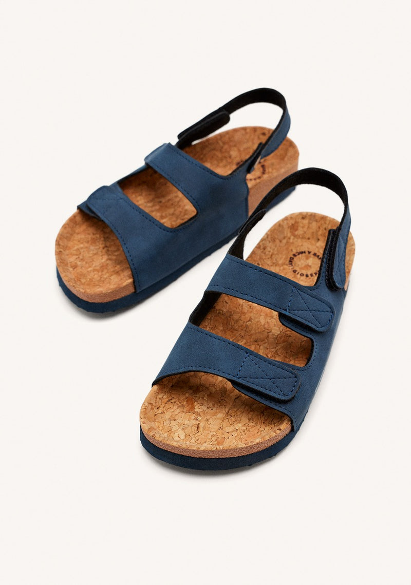 BLUE NAVY BIO SOLE SANDALS WITH ADJUSTABLE CLOSURES FOR BOYS AND GIRLS KRAPINA