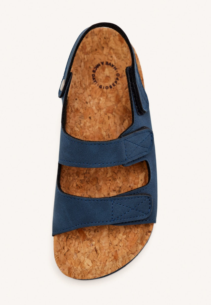 BLUE NAVY BIO SOLE SANDALS WITH ADJUSTABLE CLOSURES FOR BOYS AND GIRLS KRAPINA