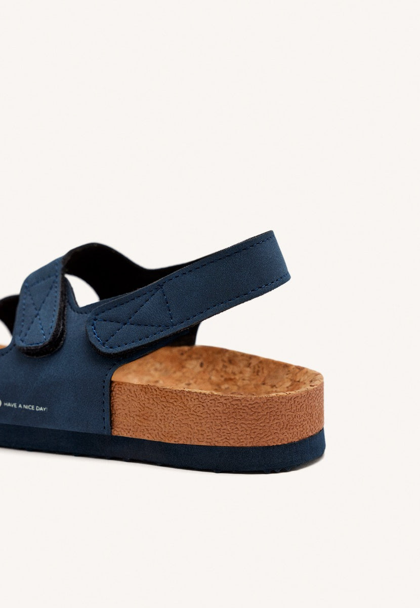 BLUE NAVY BIO SOLE SANDALS WITH ADJUSTABLE CLOSURES FOR BOYS AND GIRLS KRAPINA
