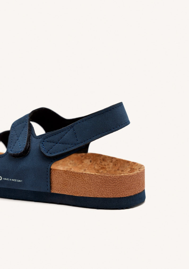 BLUE NAVY BIO SOLE SANDALS WITH ADJUSTABLE CLOSURES FOR BOYS AND GIRLS KRAPINA