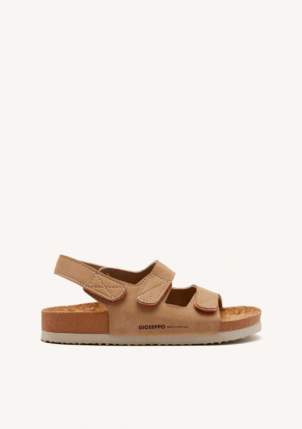 BIO COLOR TAUPE SANDALS WITH ADJUSTABLE CLOSURES FOR BOYS AND GIRLS KRAPINA