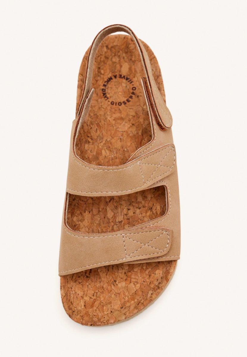 BIO COLOR TAUPE SANDALS WITH ADJUSTABLE CLOSURES FOR BOYS AND GIRLS KRAPINA