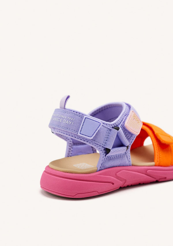 SPORTS SANDALS FUCHSIA COLOR WITH COLOR ACCENTS FOR GIRL AND BOY BUNNEL