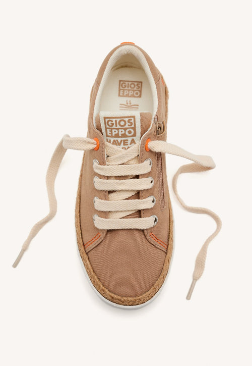 BASKETS DE COULEUR BEIGE AVEC DÉTAIL EN RAFIA ET ACCENTS DE COULEUR POUR GARÇON ET FILLE TUNJE 