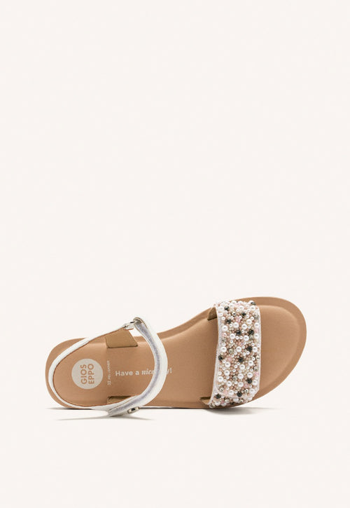 LEATHER BEADED SANDALS BOZRAH