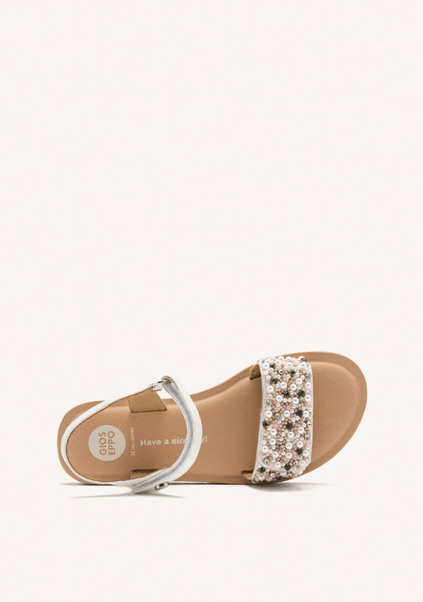 LEATHER BEADED SANDALS BOZRAH