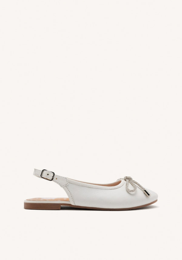 LEATHER BALLET FLATS BOW COON