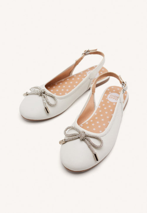LEATHER BALLET FLATS BOW COON