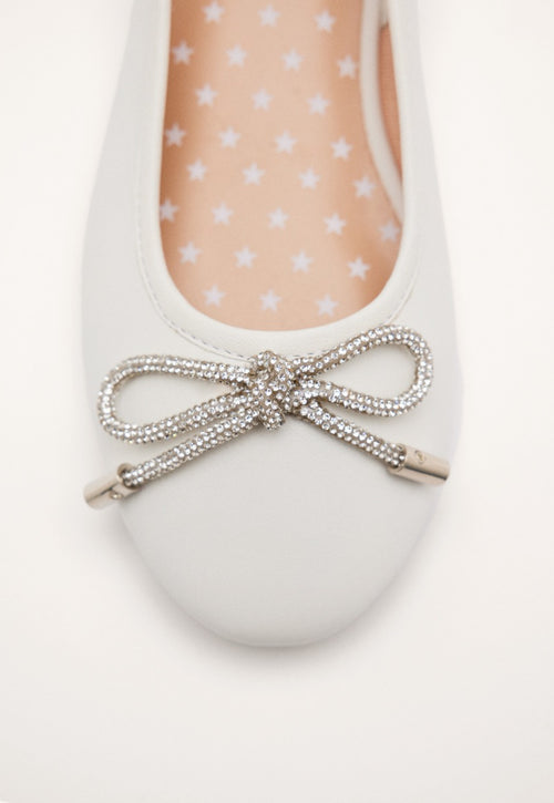 LEATHER BALLET FLATS BOW COON