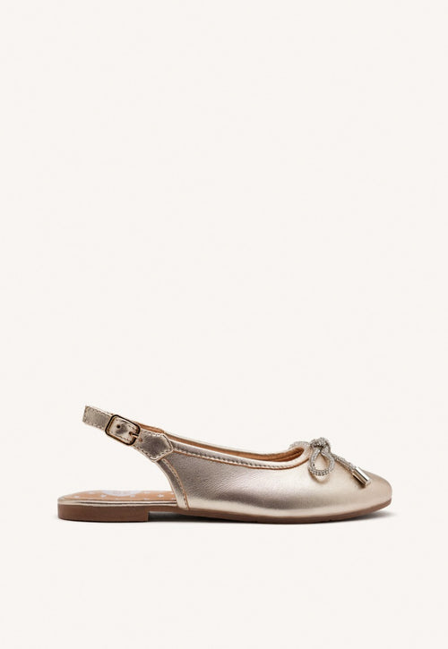 LEATHER BALLET FLATS BOW COON