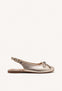 LEATHER BALLET FLATS BOW COON