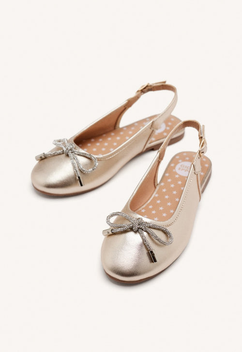 LEATHER BALLET FLATS BOW COON