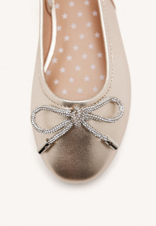 LEATHER BALLET FLATS BOW COON
