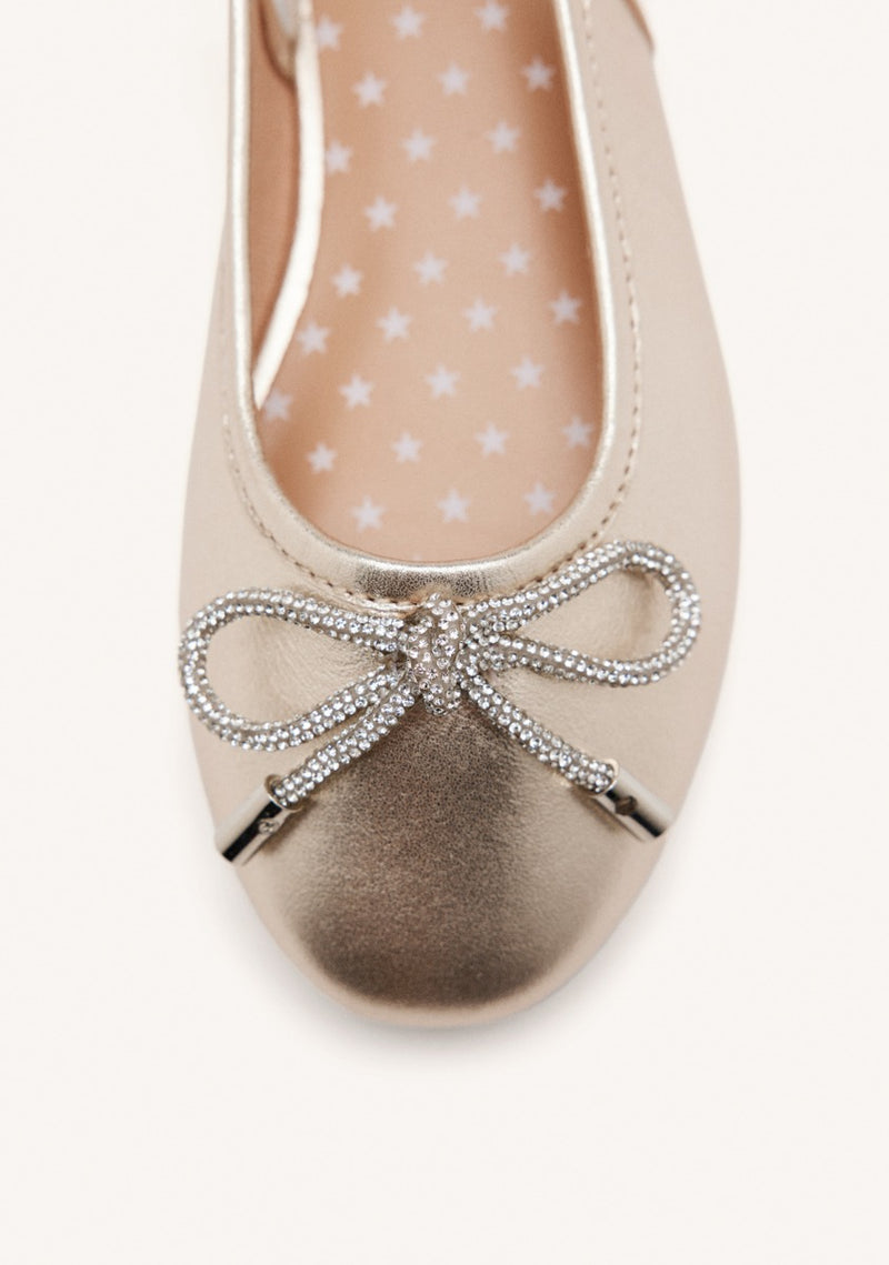 LEATHER BALLET FLATS BOW COON