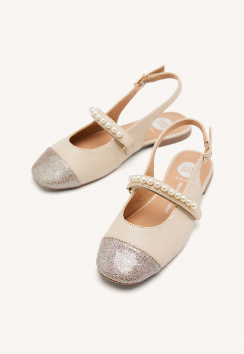 LEATHER PEARL BALLET FLATS HAWLEY