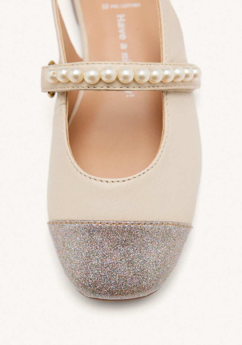 LEATHER PEARL BALLET FLATS HAWLEY
