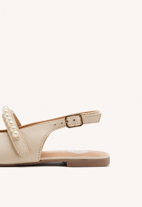 LEATHER PEARL BALLET FLATS HAWLEY