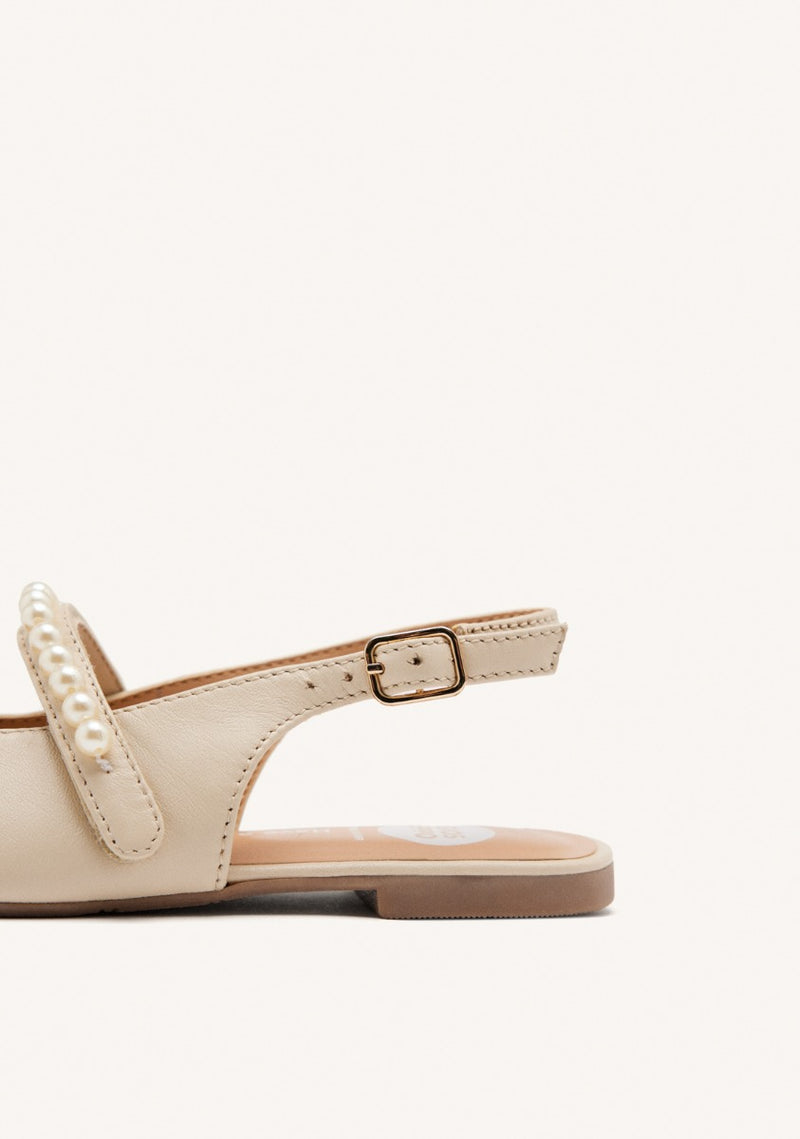 LEATHER PEARL BALLET FLATS HAWLEY