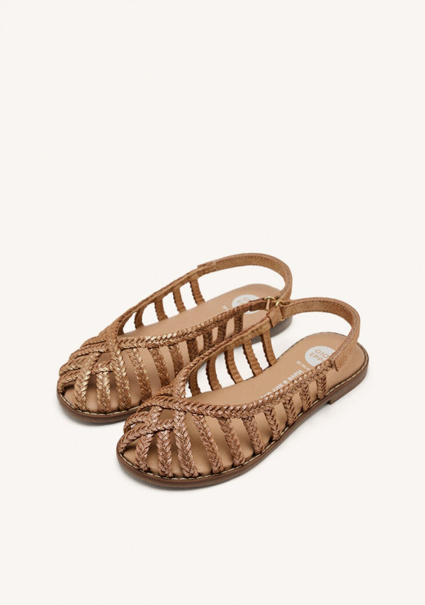 BRAIDED LEATHER CLOSED SANDALS SIMSBURY