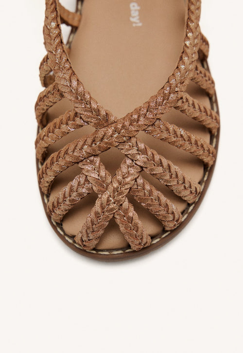 BRAIDED LEATHER CLOSED SANDALS SIMSBURY