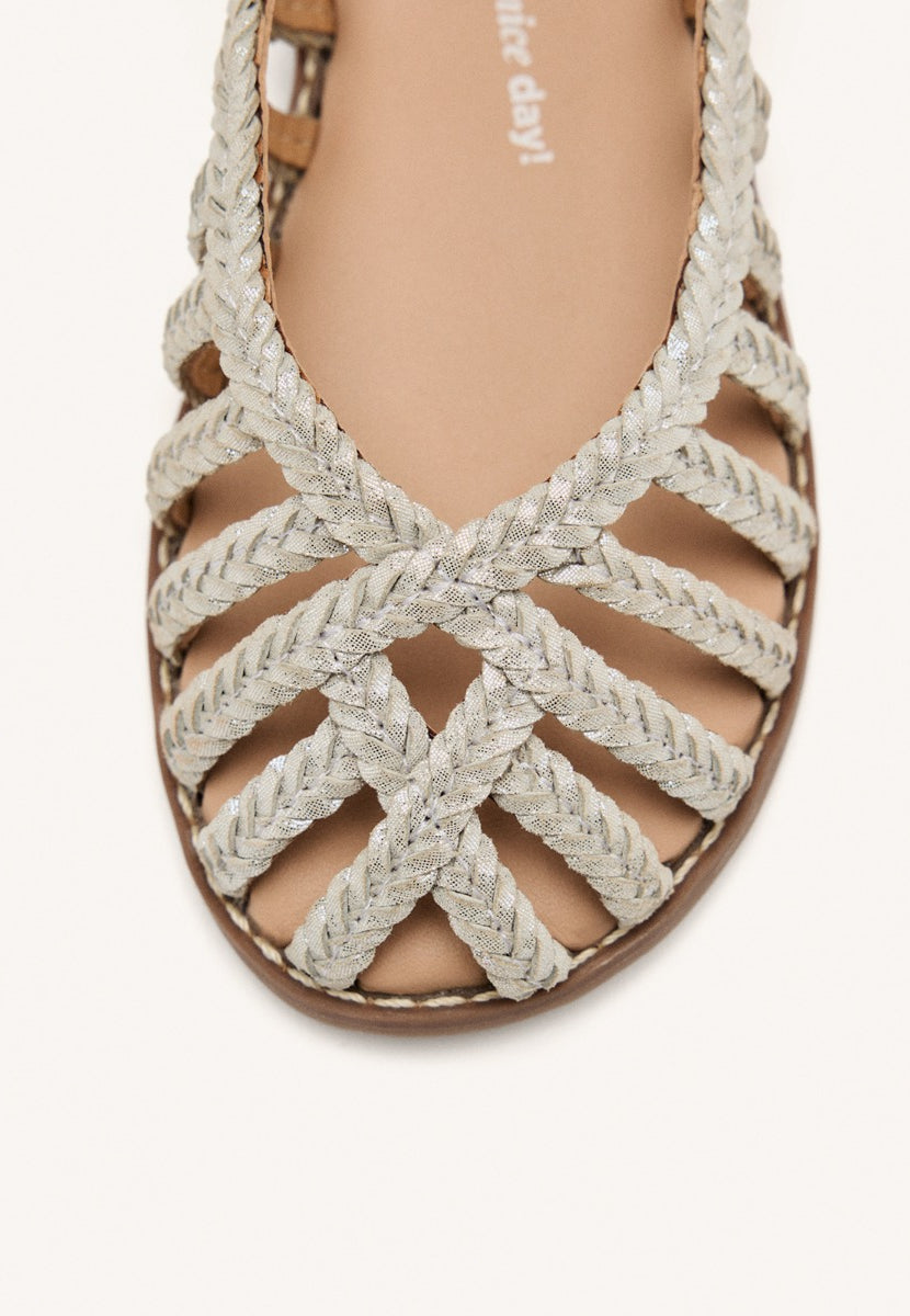 BRAIDED LEATHER CLOSED SANDALS SIMSBURY