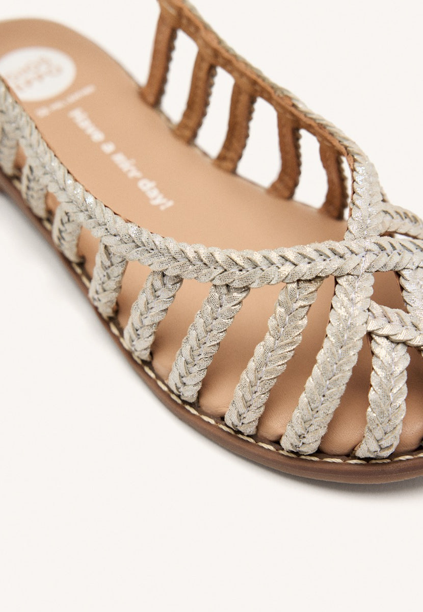 BRAIDED LEATHER CLOSED SANDALS SIMSBURY