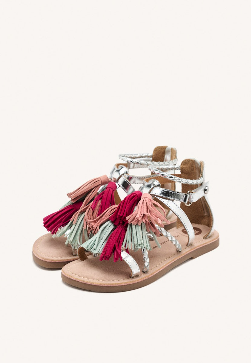 LEATHER FRINGE SANDALS JANESVILLE