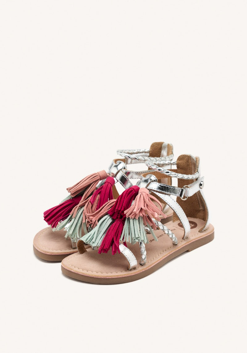 LEATHER FRINGE SANDALS JANESVILLE