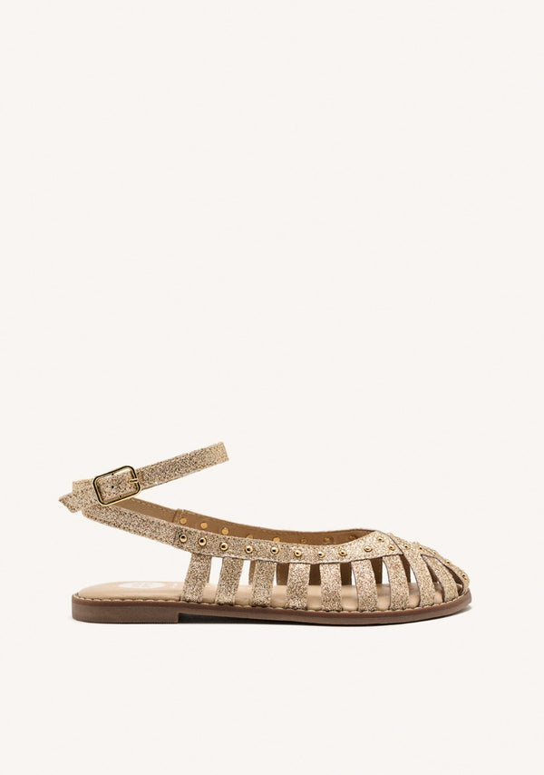 LEATHER SHINE CLOSED SANDALS BLANCHARD