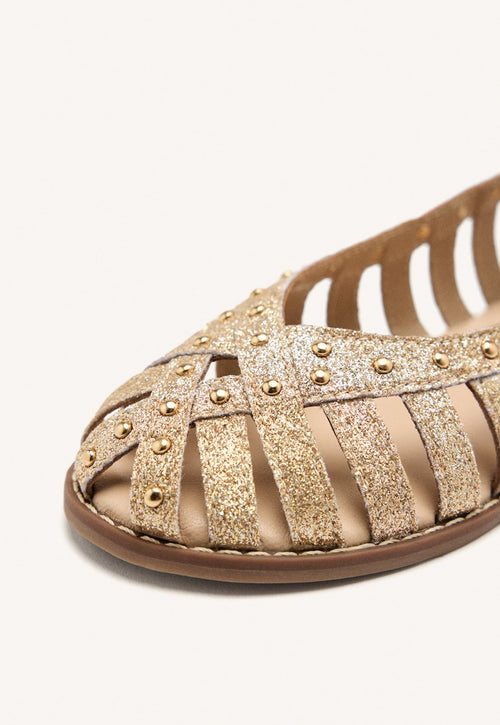 LEATHER SHINE CLOSED SANDALS BLANCHARD