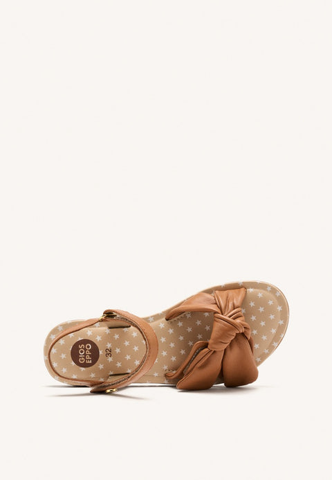 LEATHER BOW SANDALS WAREHAM