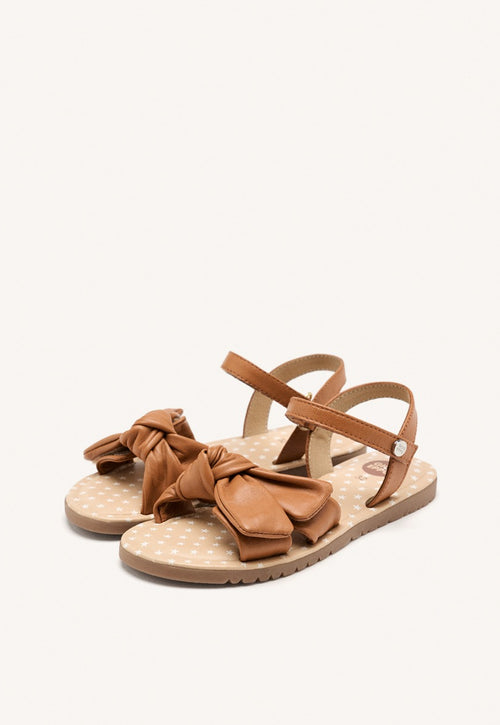 LEATHER BOW SANDALS WAREHAM