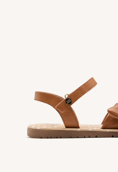 LEATHER BOW SANDALS WAREHAM