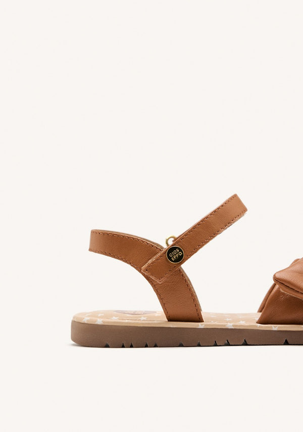 LEATHER BOW SANDALS WAREHAM