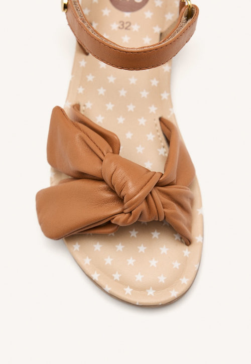 LEATHER BOW SANDALS WAREHAM