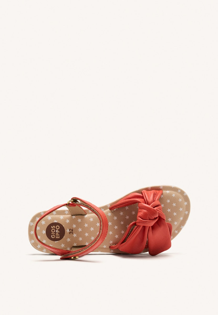 LEATHER BOW SANDALS WAREHAM