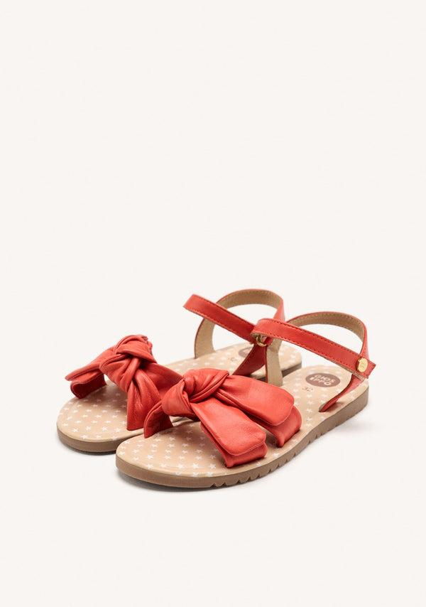 LEATHER BOW SANDALS WAREHAM