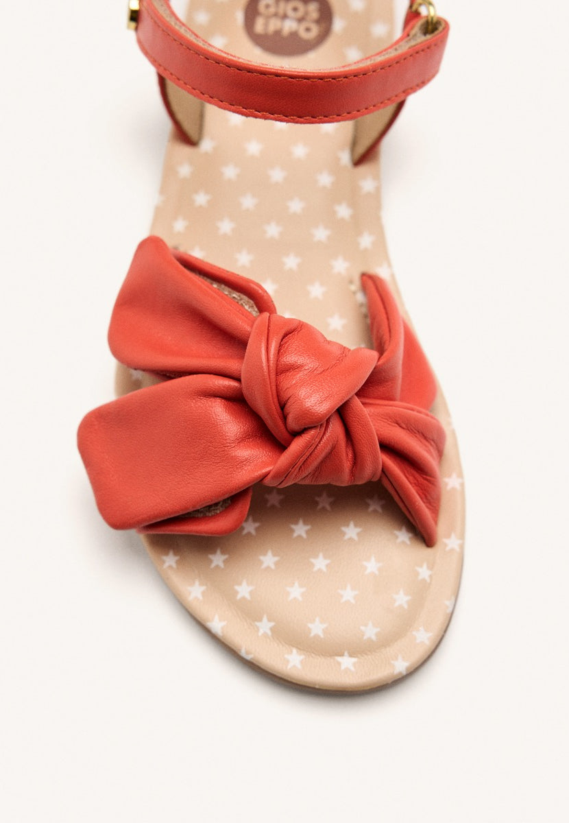LEATHER BOW SANDALS WAREHAM