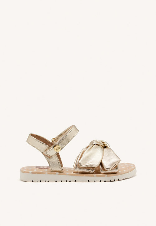 LEATHER BOW SANDALS WAREHAM