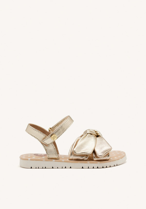 LEATHER BOW SANDALS WAREHAM