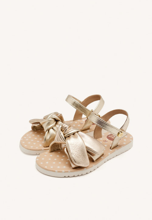 LEATHER BOW SANDALS WAREHAM