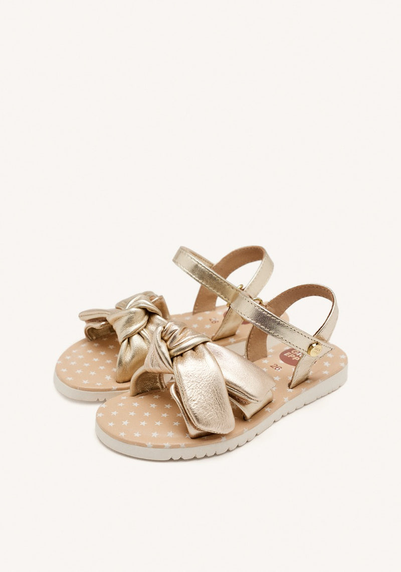 LEATHER BOW SANDALS WAREHAM