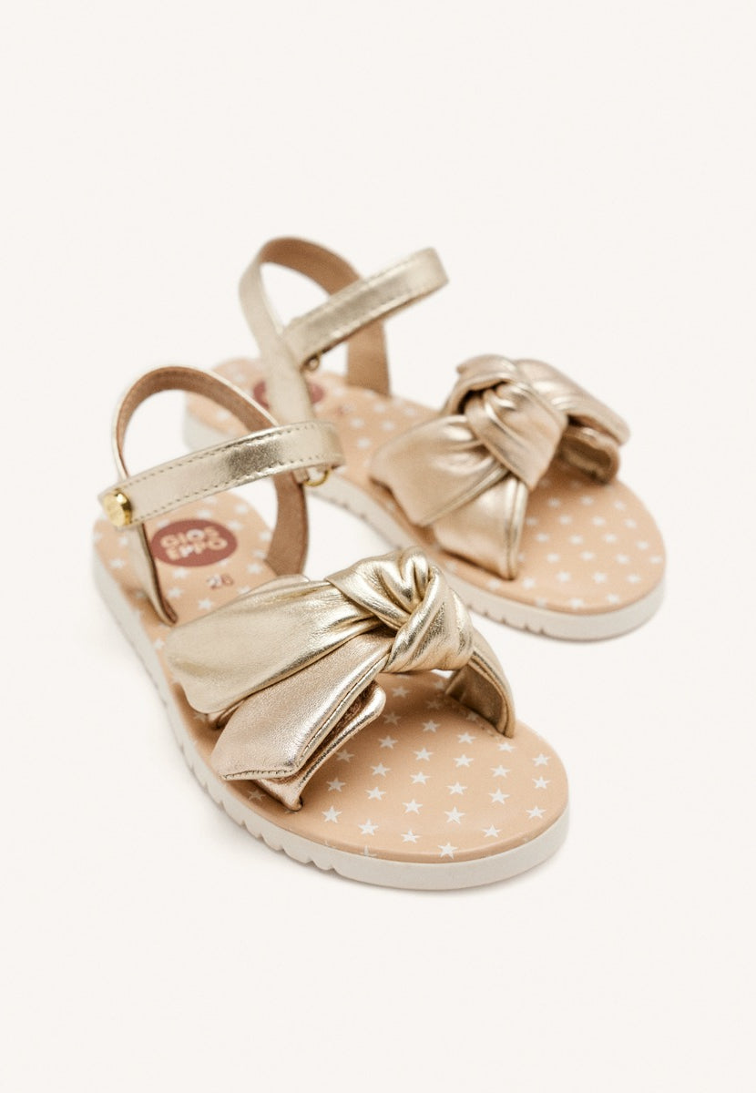 LEATHER BOW SANDALS WAREHAM
