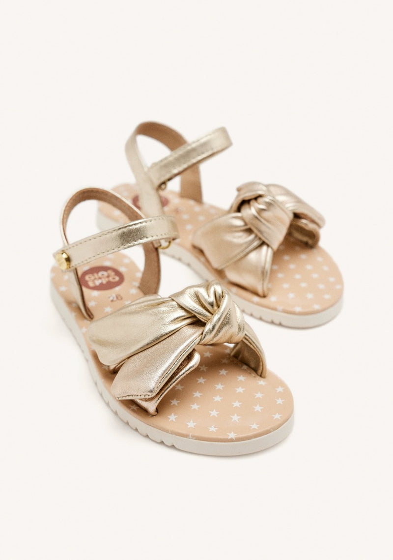 LEATHER BOW SANDALS WAREHAM