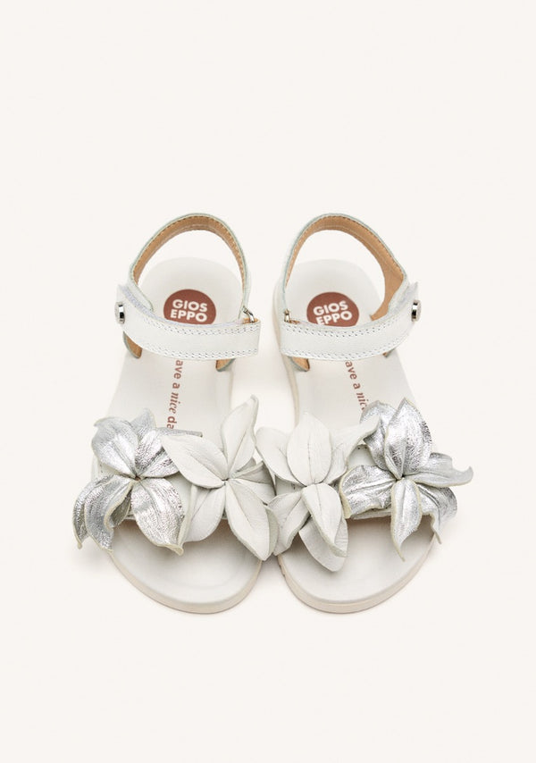 LEATHER FLOWER SANDALS MARINETTE