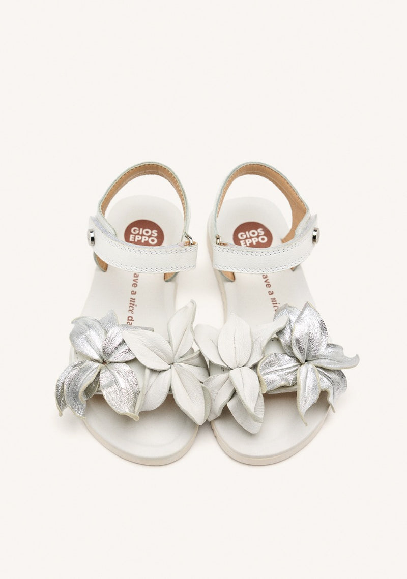 LEATHER FLOWER SANDALS MARINETTE