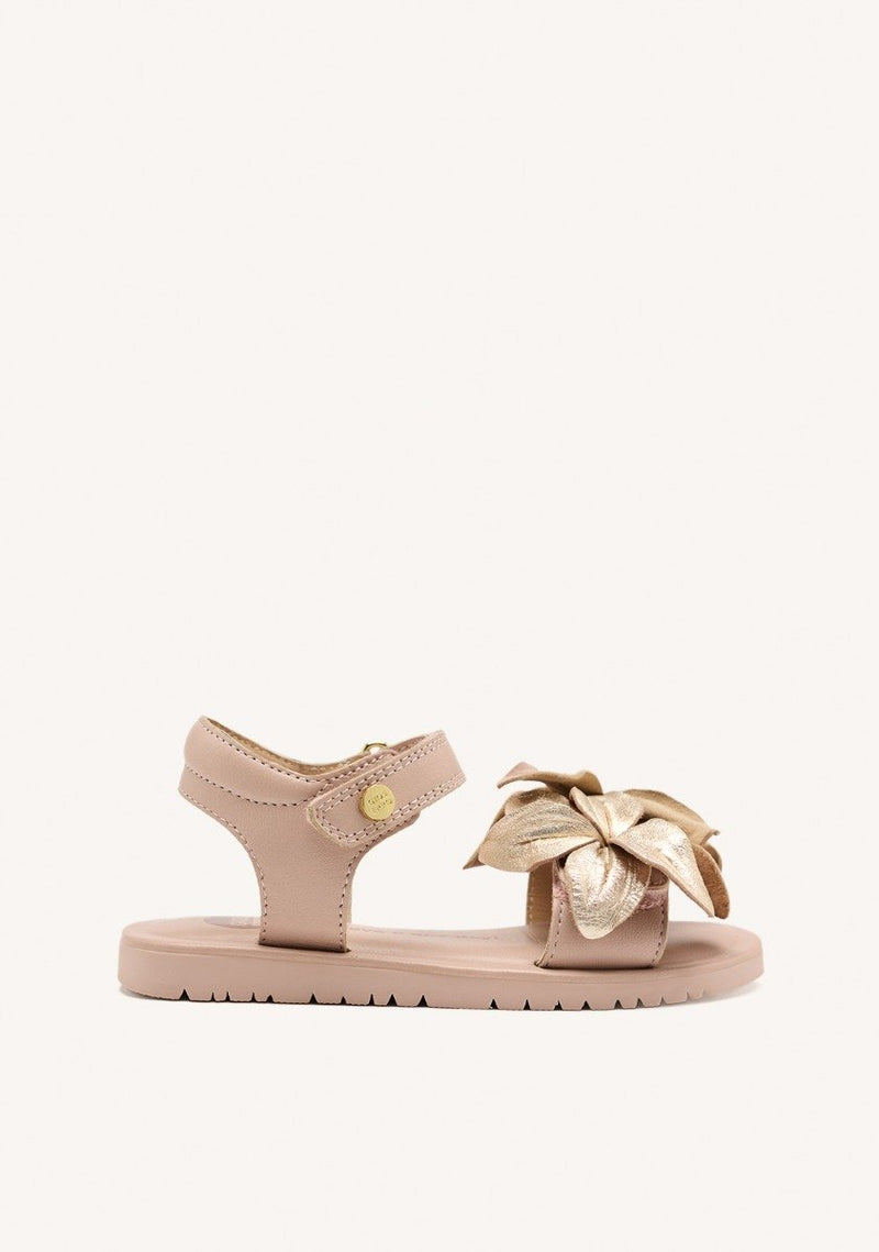 LEATHER FLOWER SANDALS MARINETTE