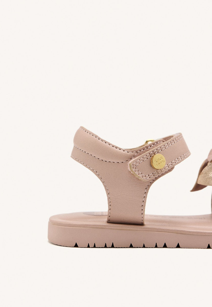 LEATHER FLOWER SANDALS MARINETTE